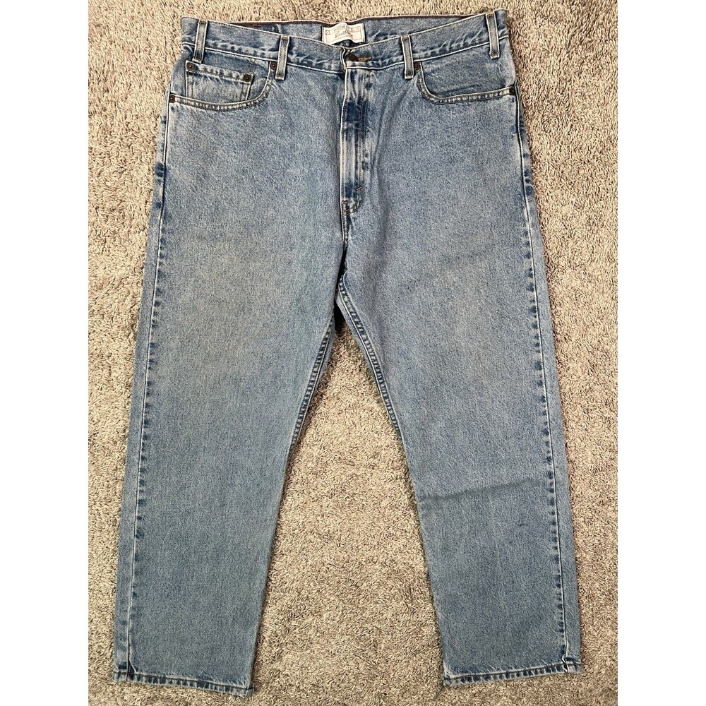 Levi Strauss Signature Mens 38x30 Blue Regular Fit Straight Cut Leg Denim Jeans
